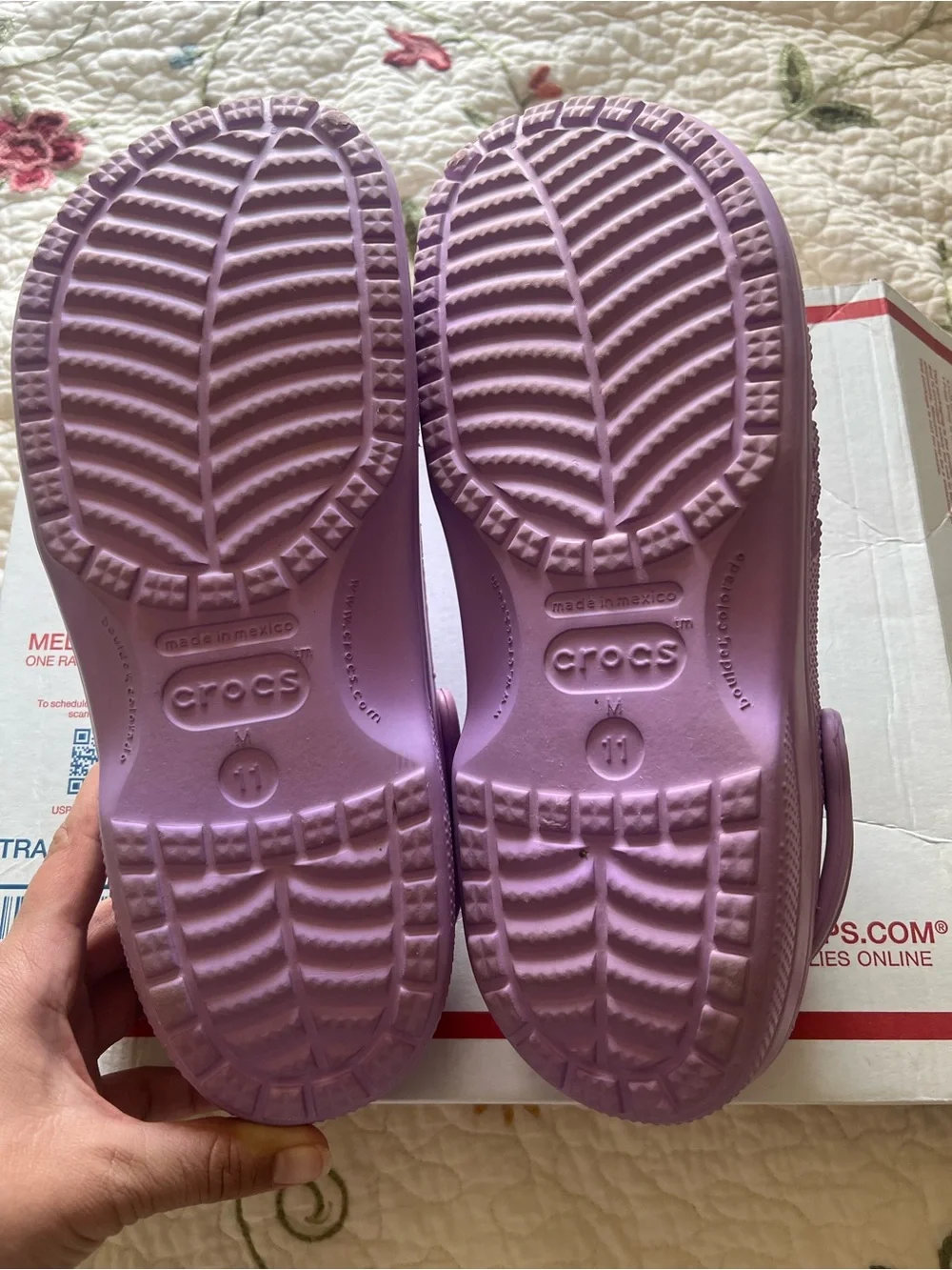 Crocs Mens Size 11 Lavender Classic Slingback Comfort Clog Sandals